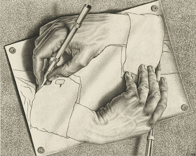 Escher _Drawing Hands 1948_web